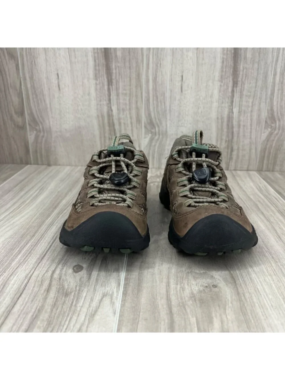 Keen Hiking Shoes Kids Toddler 9 Almosa Brown Leather Toggle Low Top Outdoor
